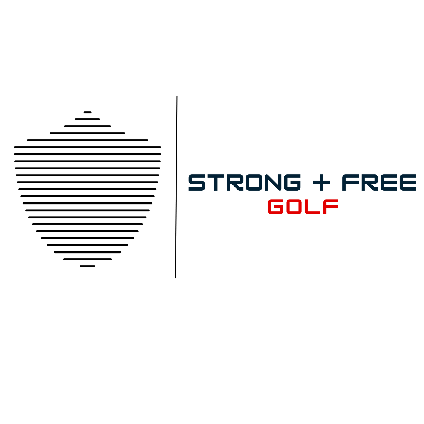 Men's golf tee, white. S+F signature shield logo design II.