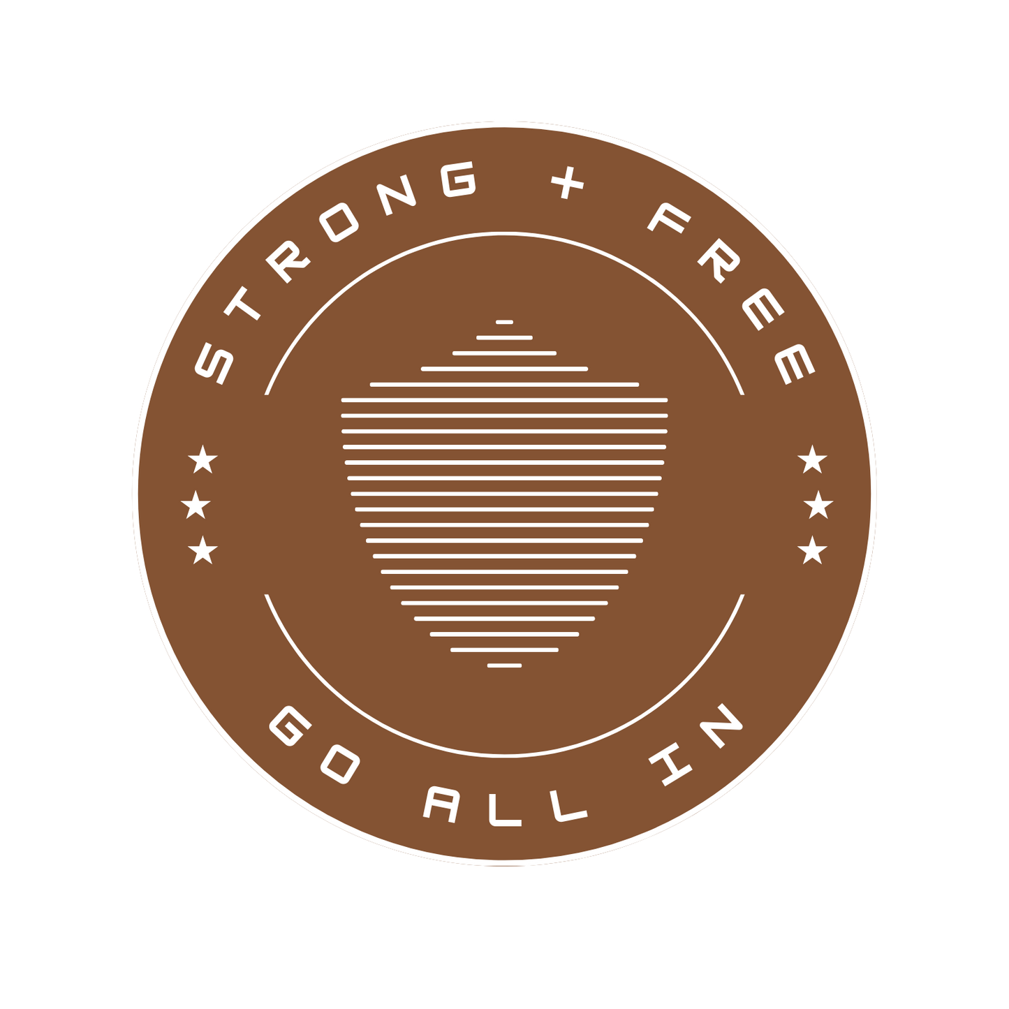 Men's front pocket tee, various colors. S+F signature shield logo design, reverse brown icon.