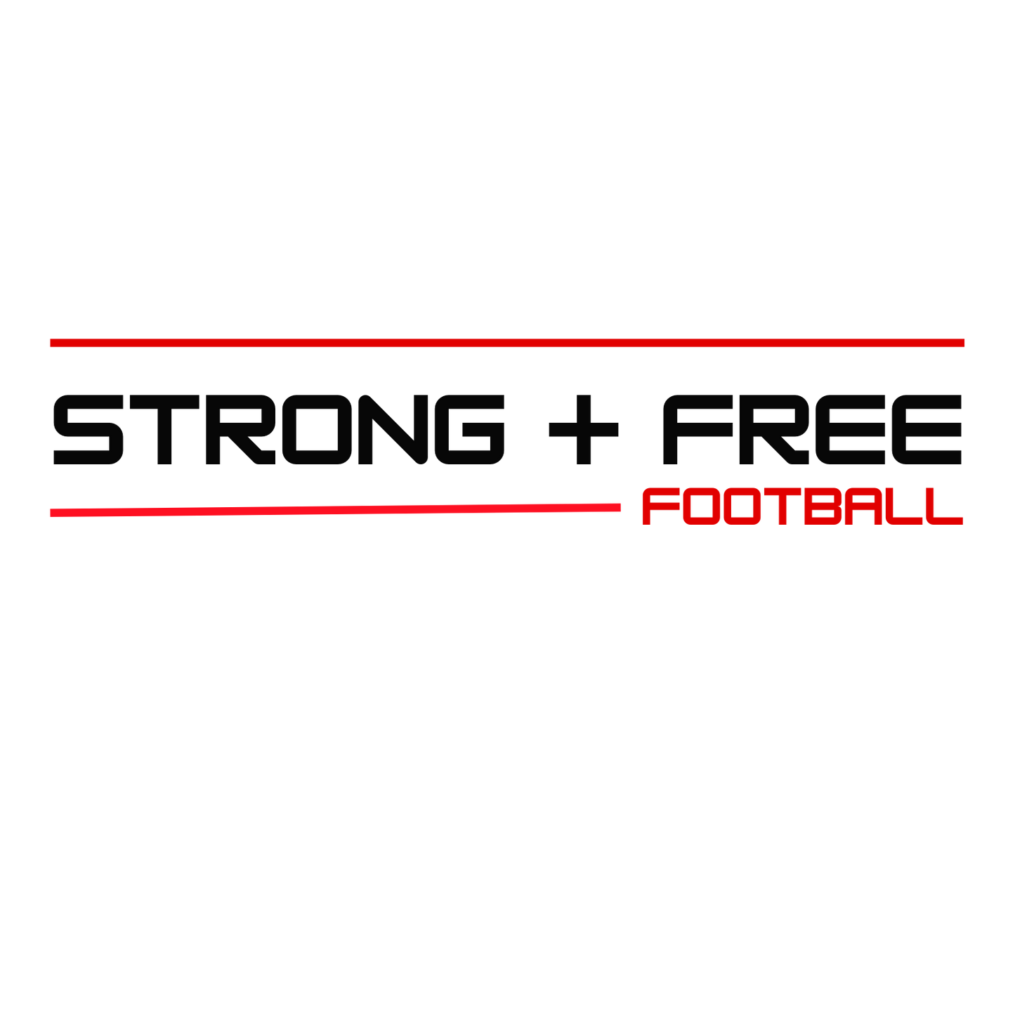 Men's football tee, multiple colors. S+F signature wordmark logo design II.
