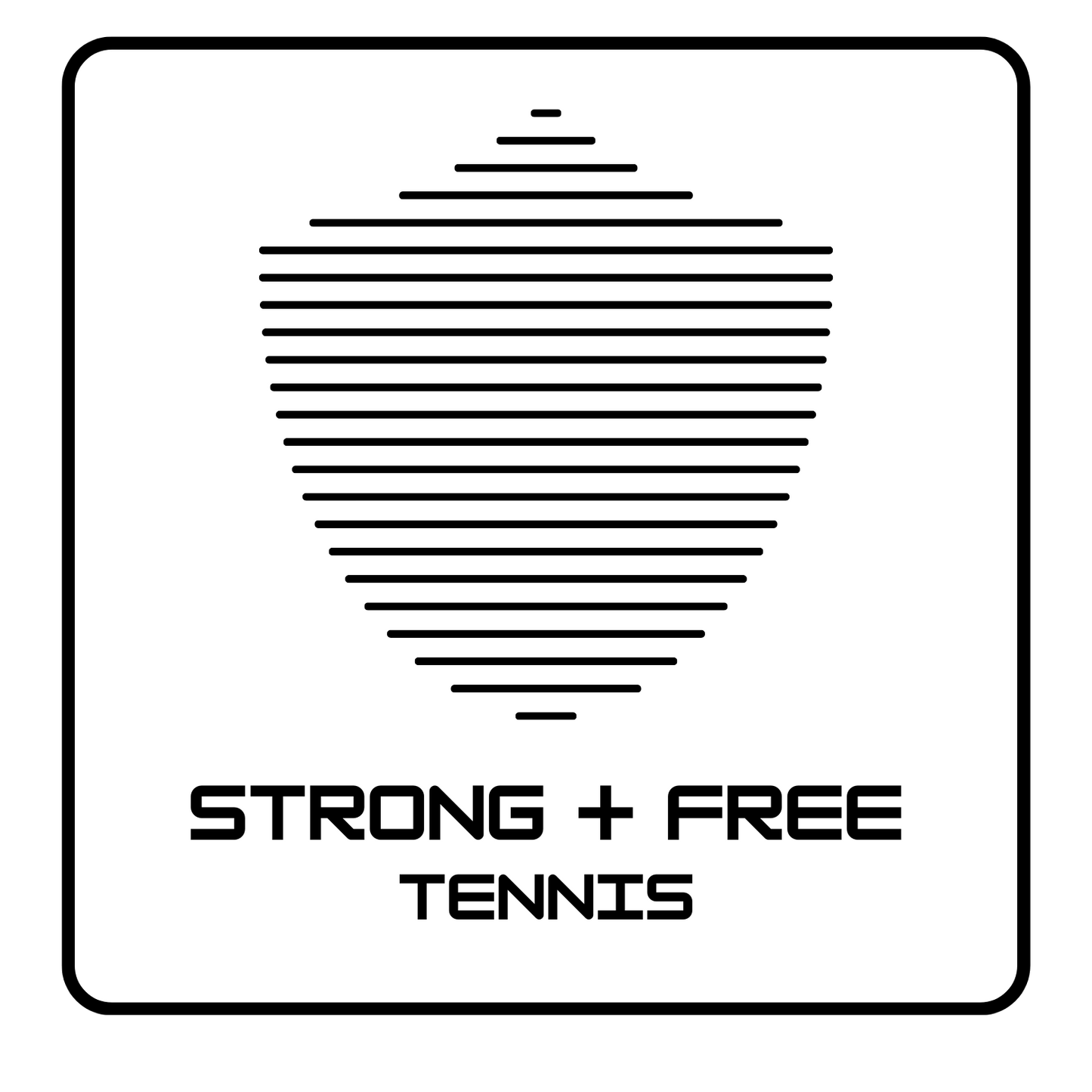 Tennis tee, various colors. S+F signature shield logo design, reverse white icon.