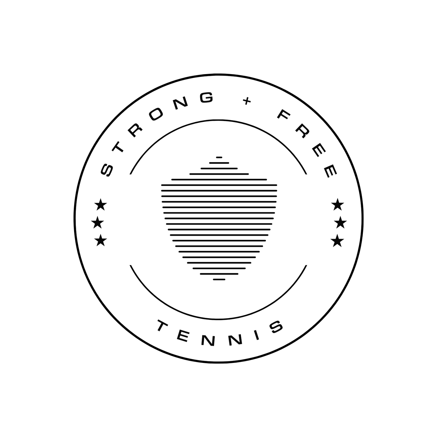 Tennis tee, various colors. S+F signature shield logo design.
