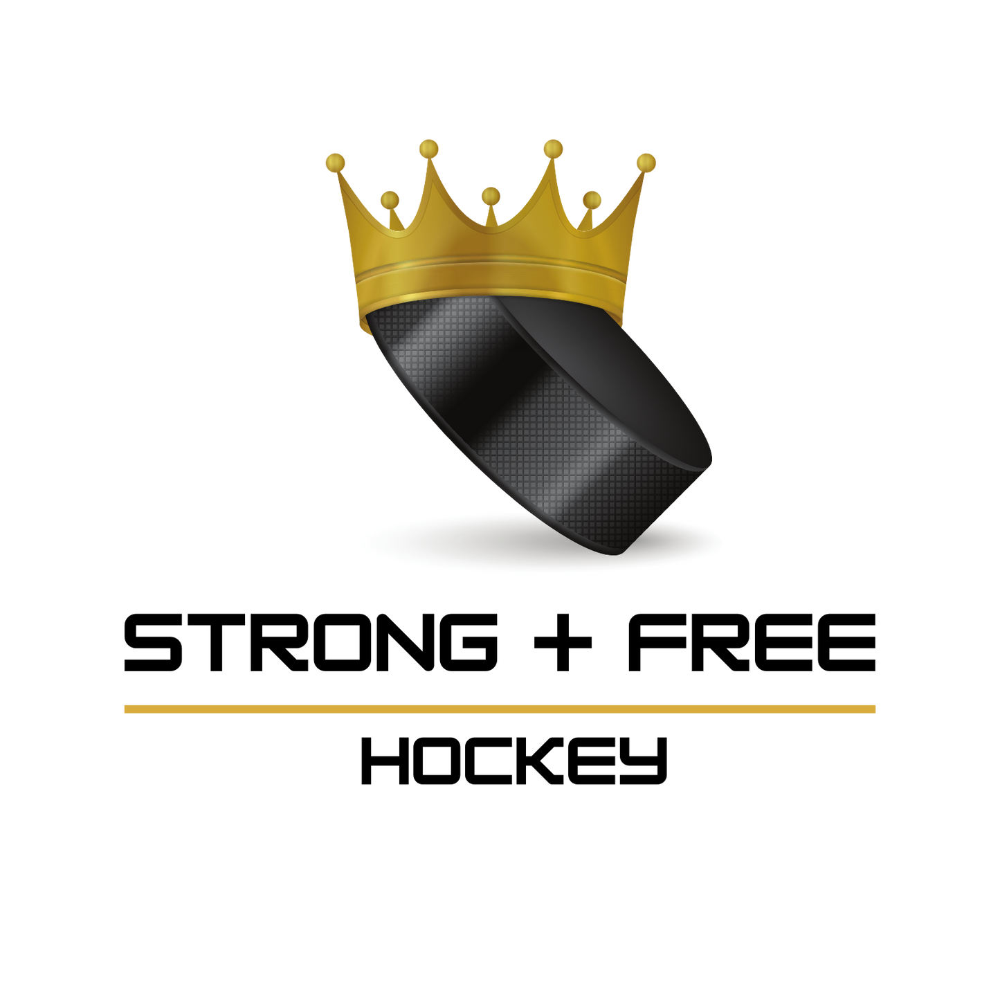 Hockey tee, various colors. S+F custom hockey logo design, crown logo.