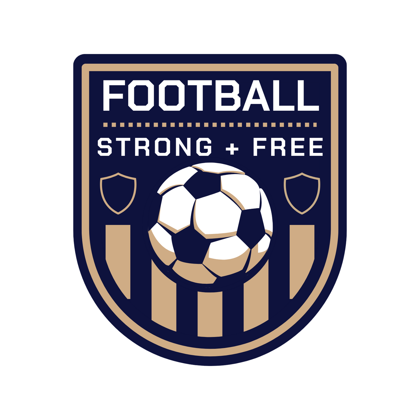 Football tee, various colors. S+F custom logo design, shield II.