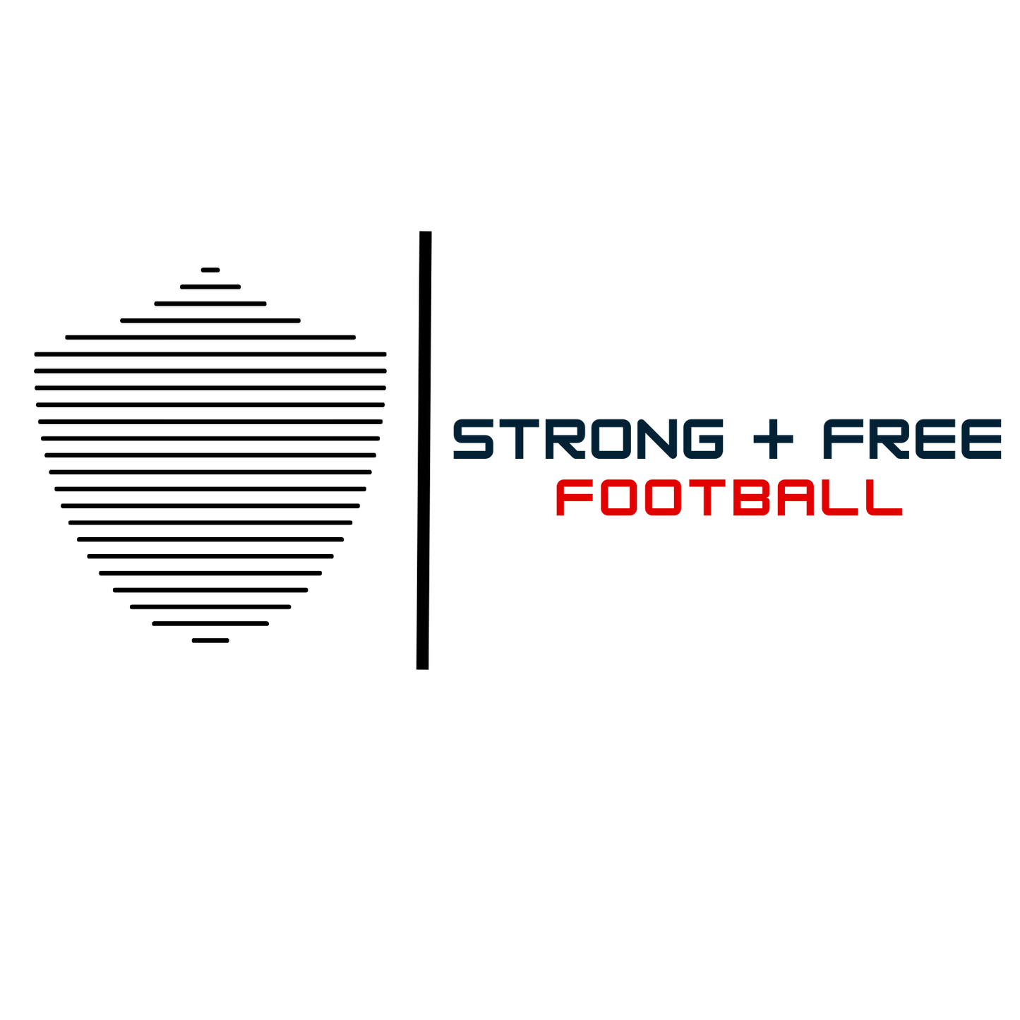 Men's football tee, white. S+F signature shield logo design II.