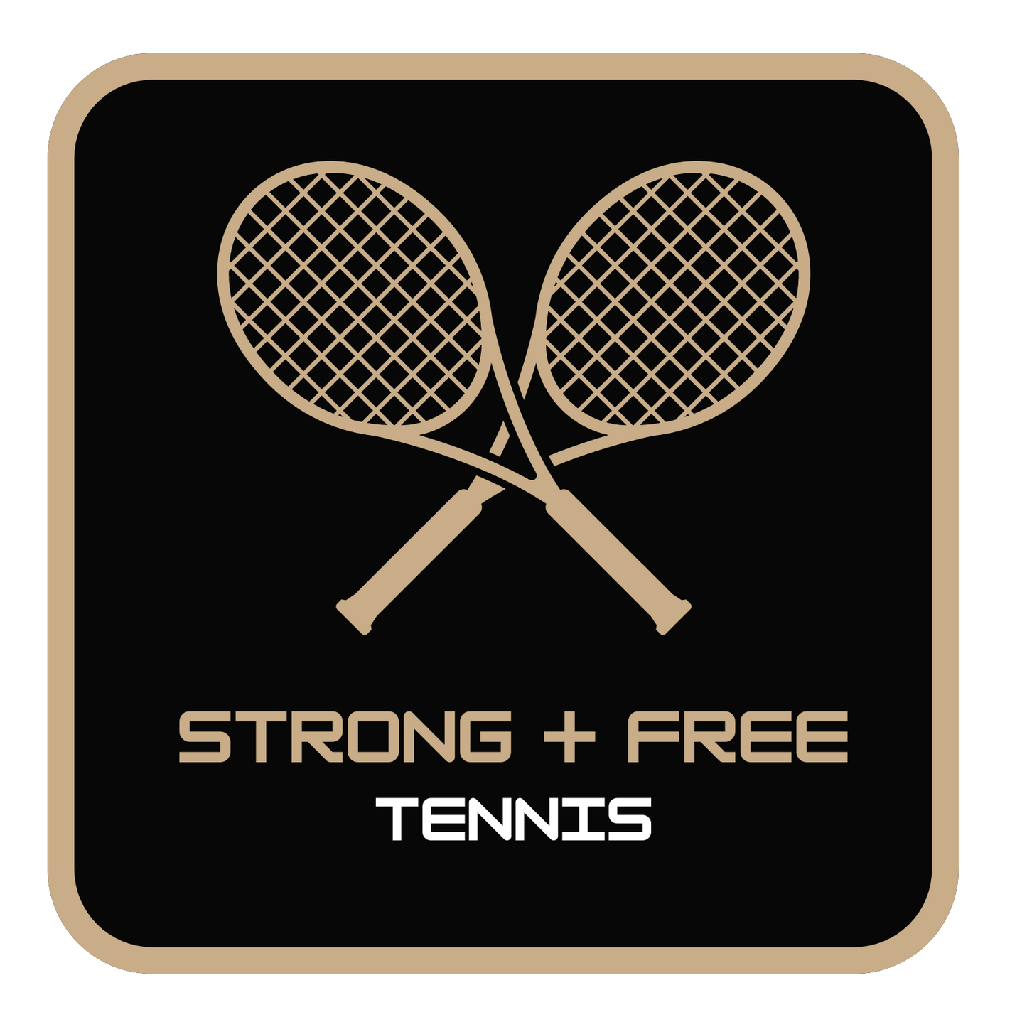 Tennis tee, various color. S+F signature tennis logo design, reverse black icon.