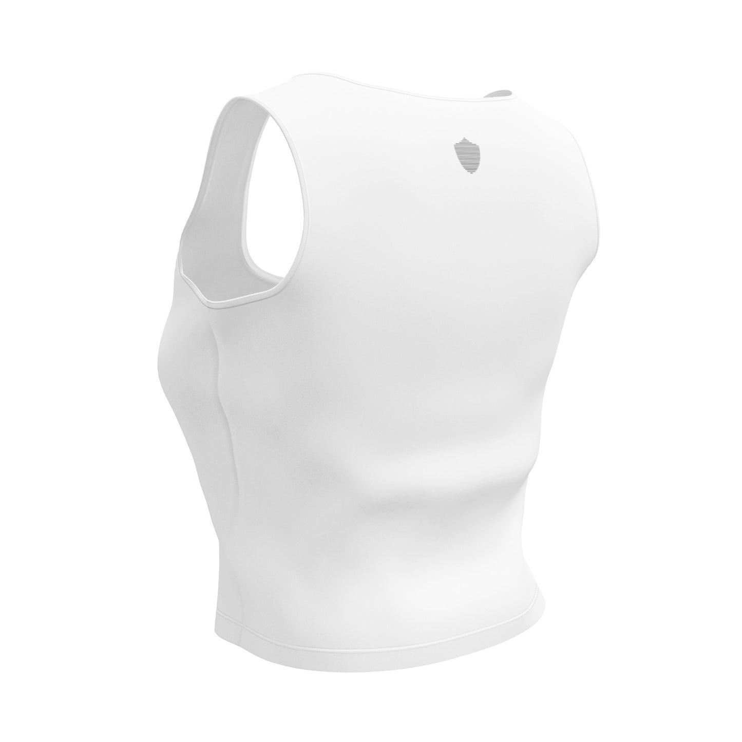 Crop Top, white. S+F signature shield logo II.