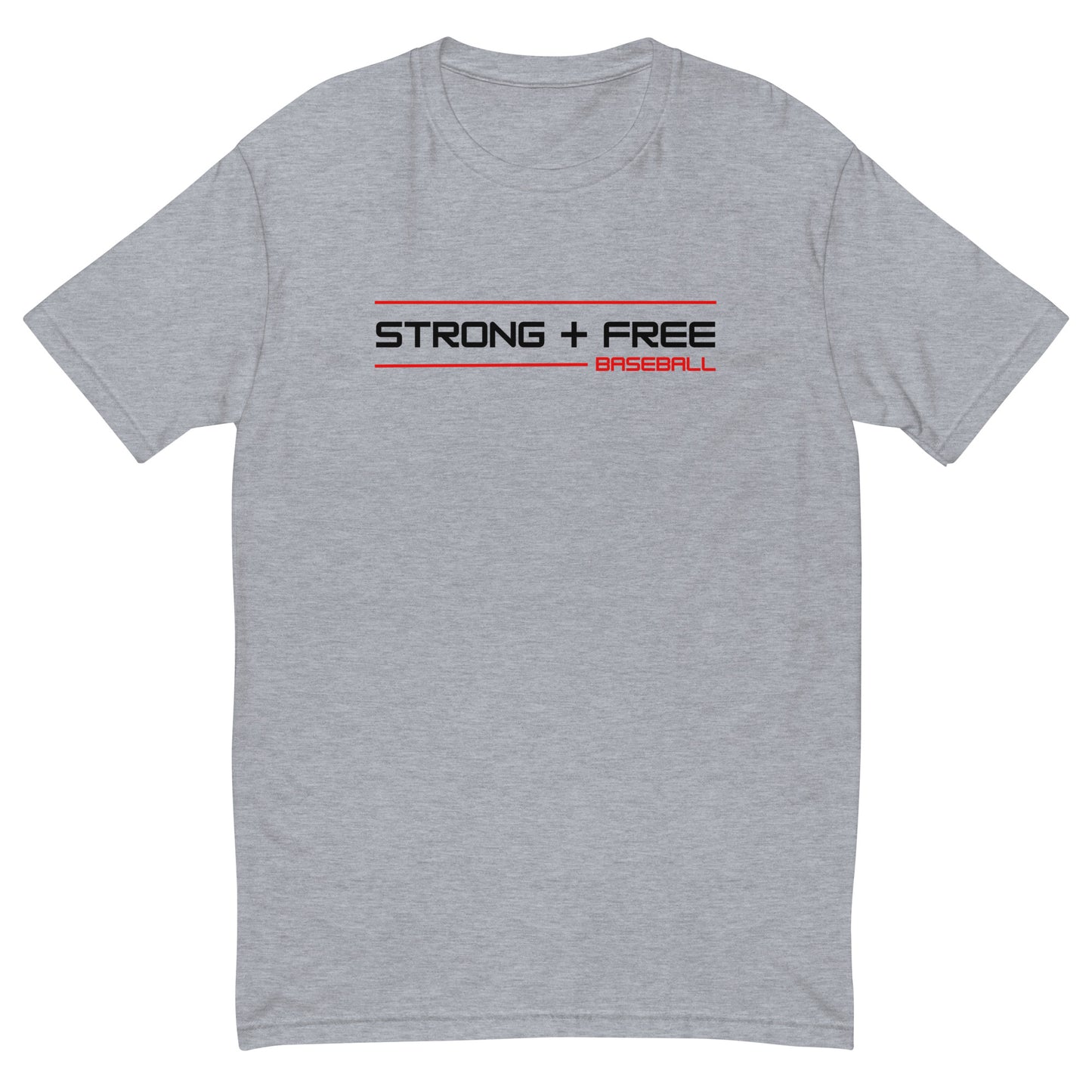Men's baseball tee, multiple colors. S+F signature wordmark logo design.