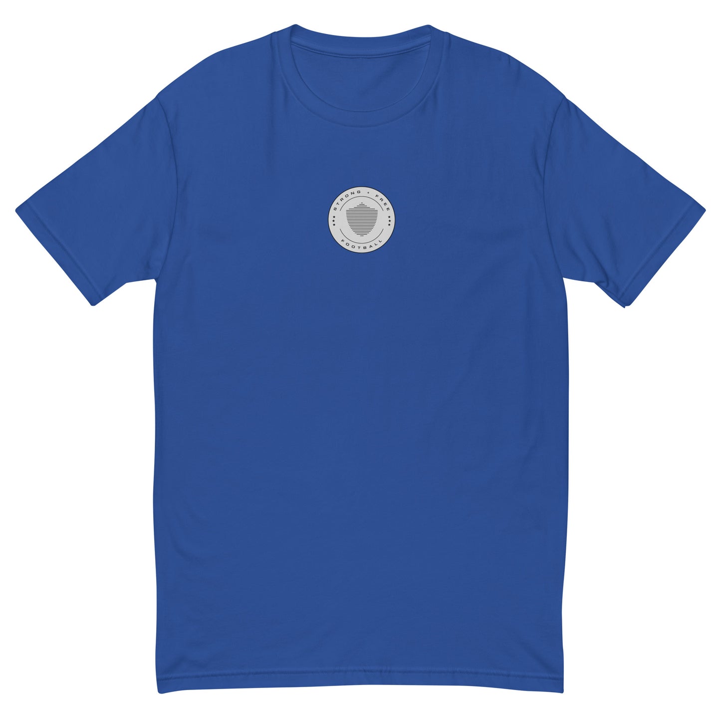 Men's football tee, various colors. S+F signature shield logo design, reverse grey crest.