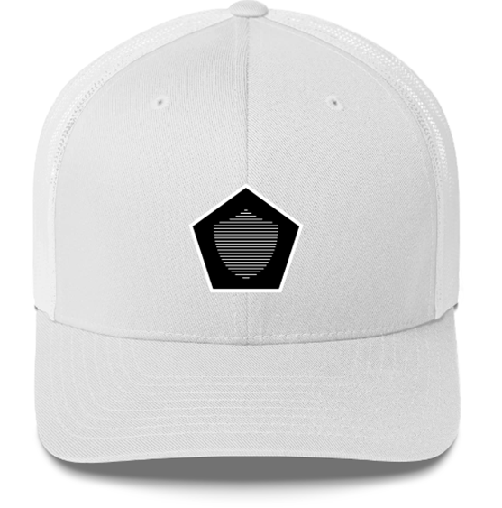 Trucker Cap, various colors. S+F signature shield logo design, reverse black pentagon.