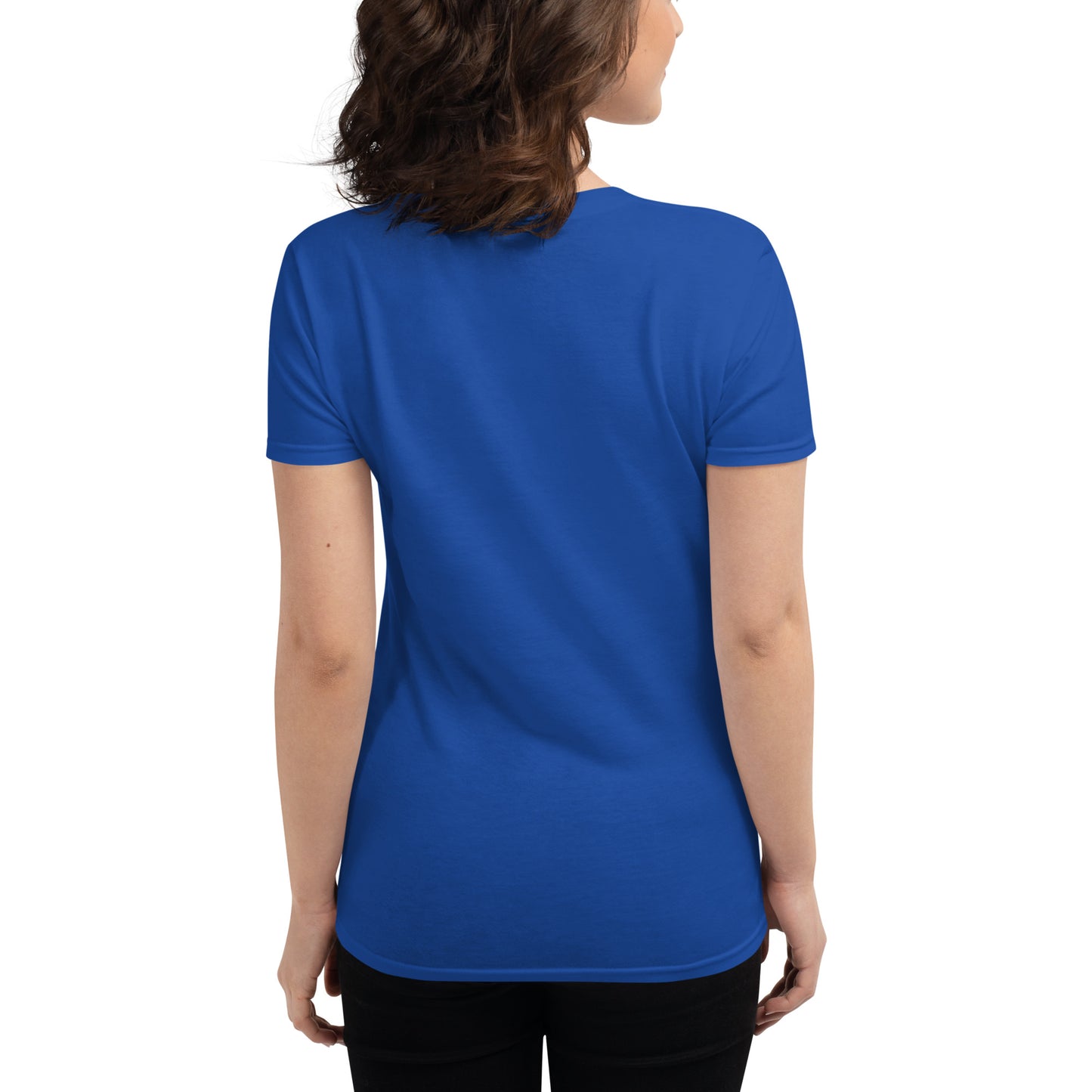 Women's short sleeve tee, various colors. S+F signature shield logo design.