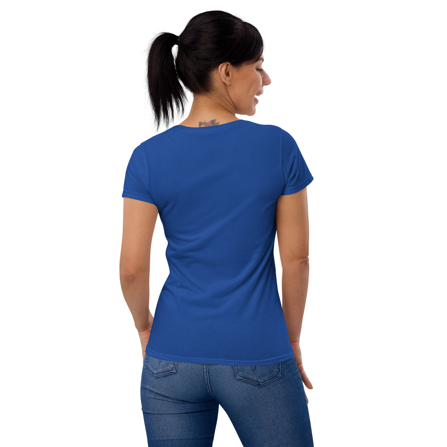 Women's short sleeve t-shirt, various colors. S+F pickleball love logo design.