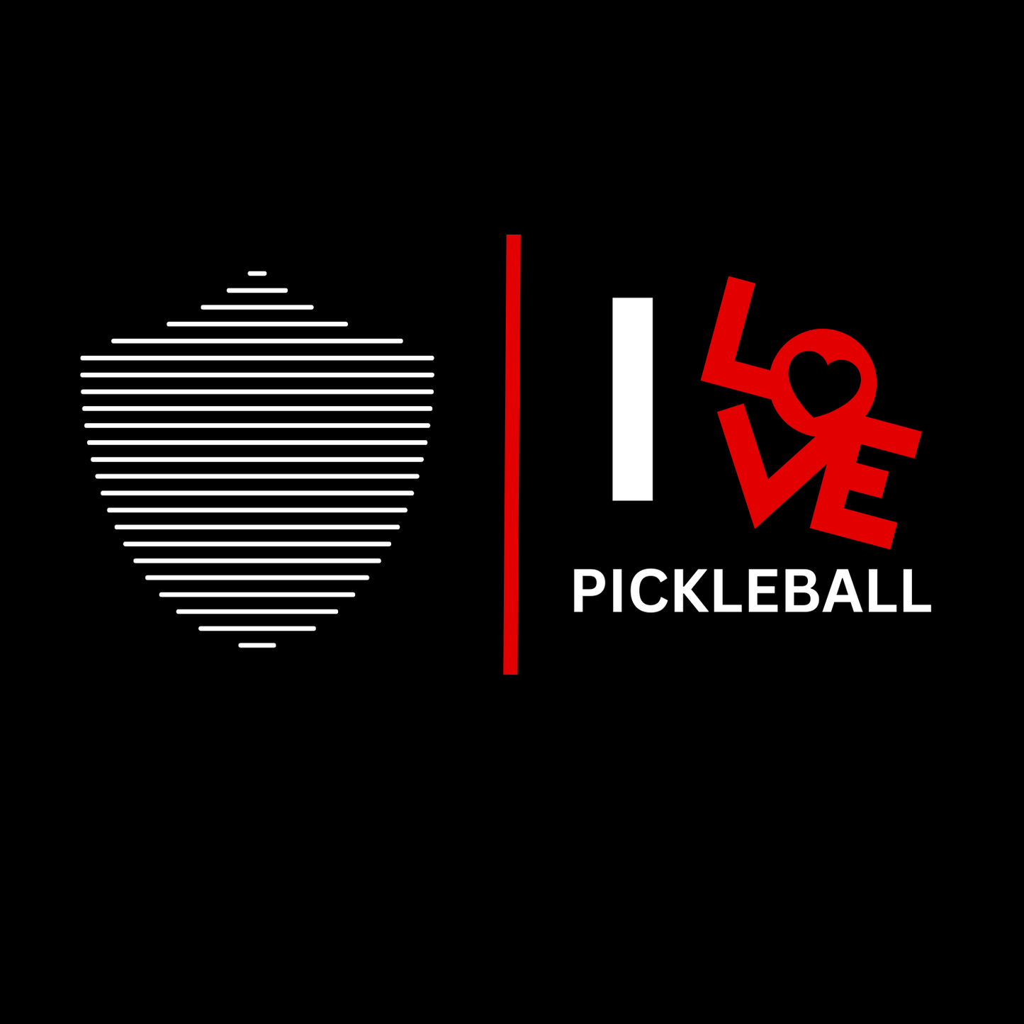 Men's tee, multiple colors. S+F picklball love logo design.