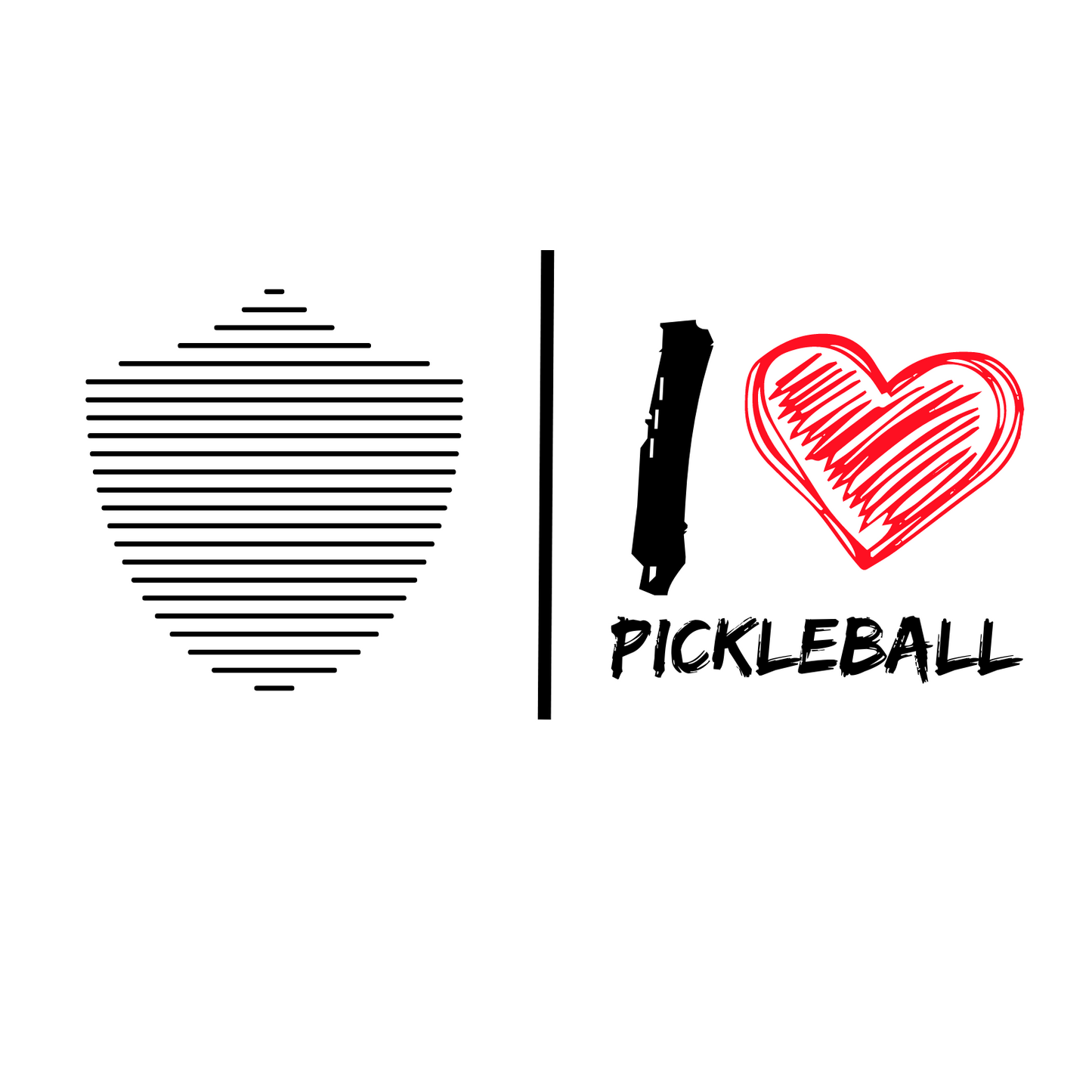 Men's tee, multiple colors. S+F pickleball love logo design I.