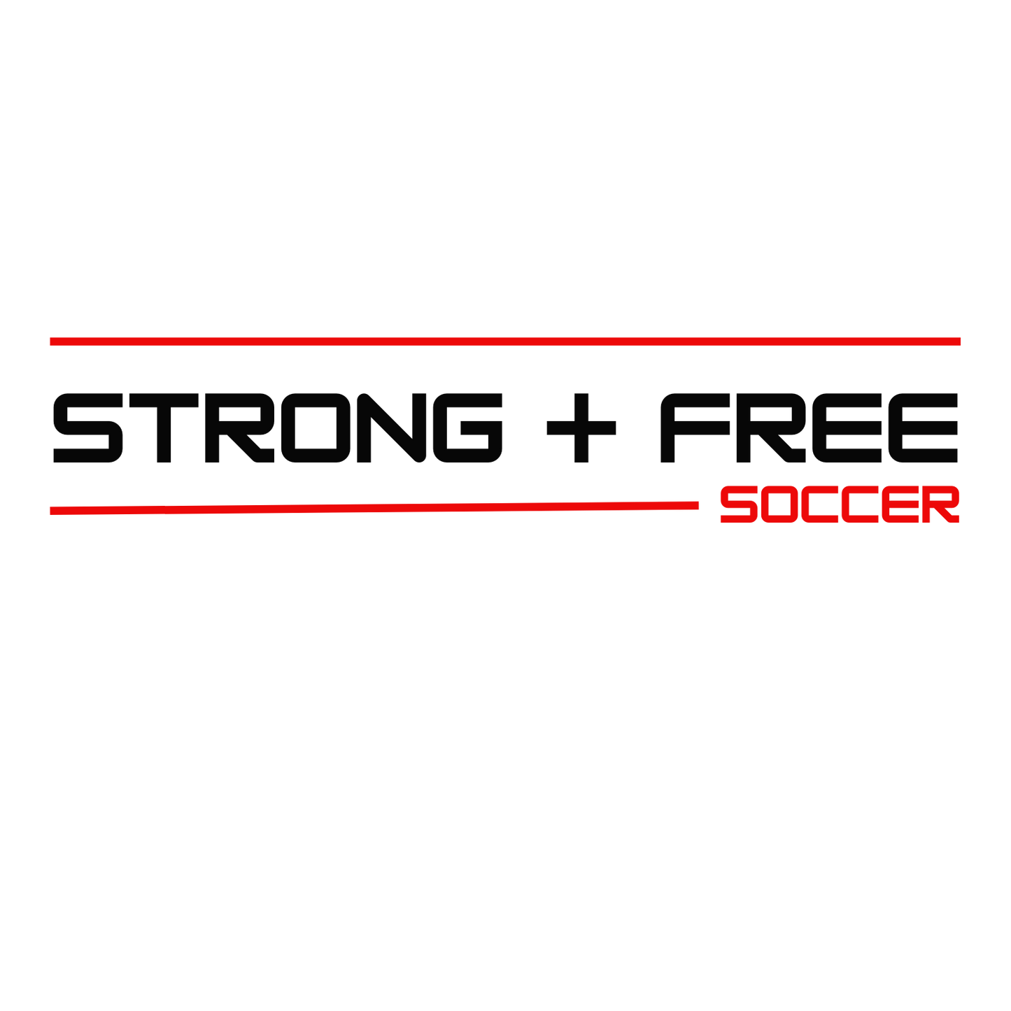 Soccer tee, white. S+F signature wordmark logo design.