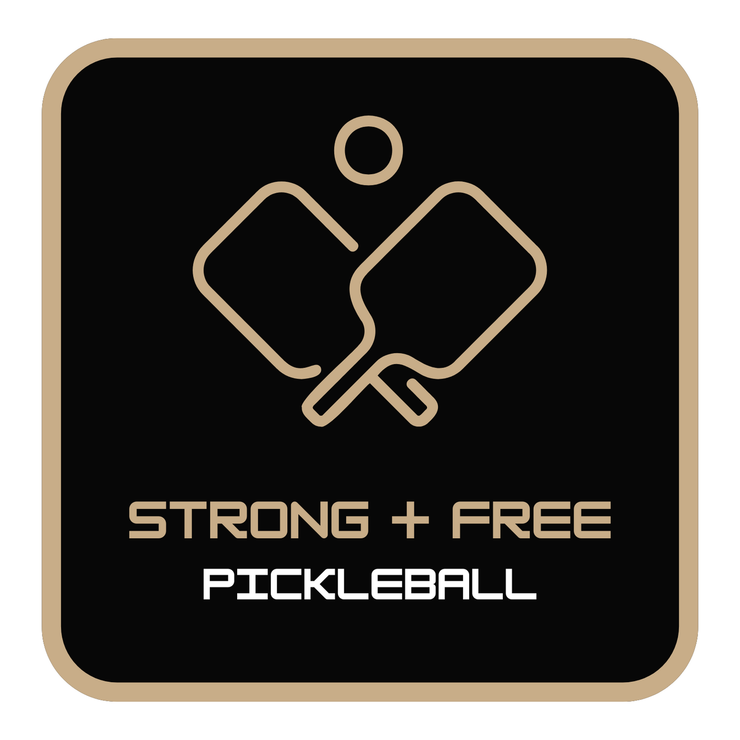 Women's Racerback Tank, various colors. S+F signature pickleball logo design, reverse black icon.