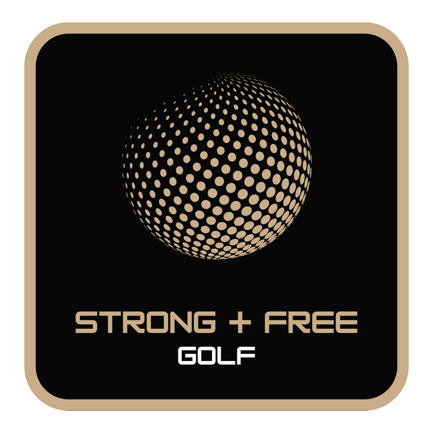 Men's golf tee, various colors. S+F signature golf logo design, reverse black icon.