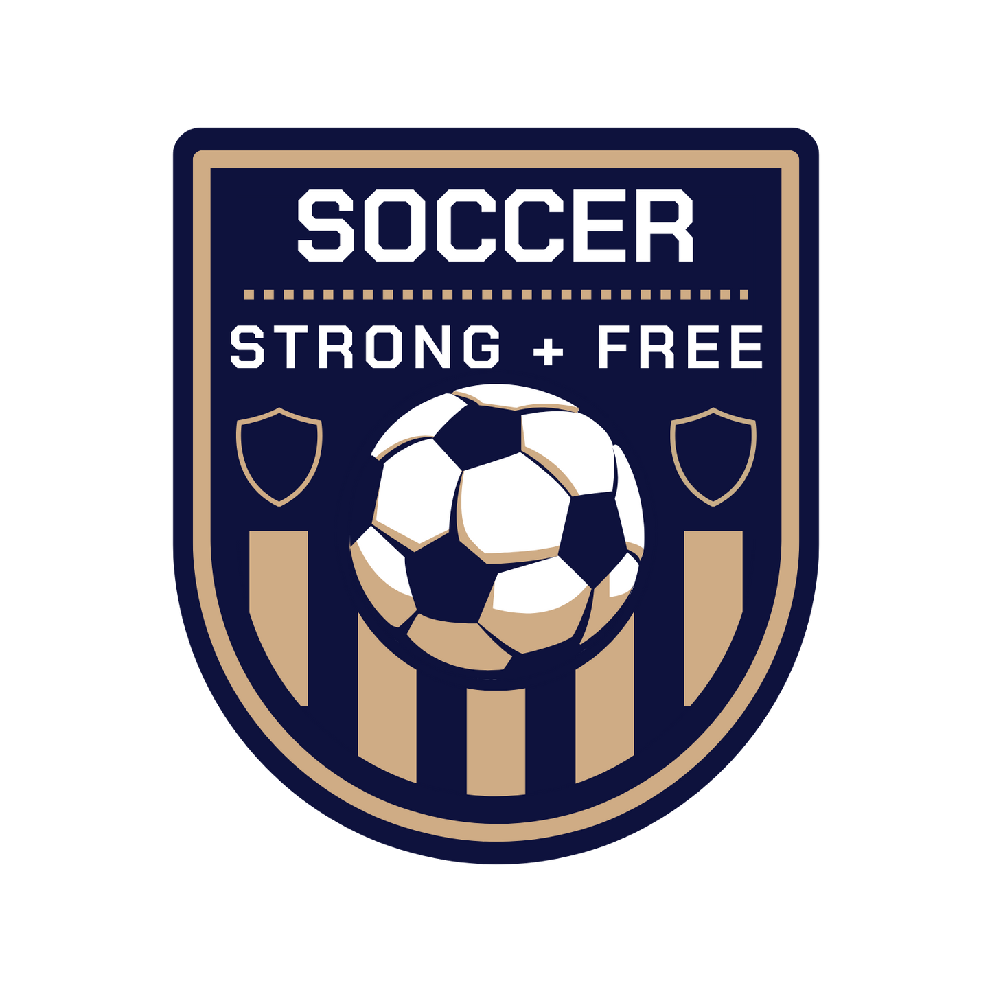 Soccer tee, various colors. S+F custom logo design, shield II.