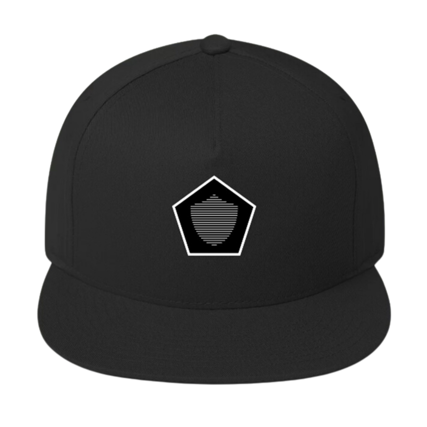 Flat Bill Cap, various colors. S+F signature shield logo design, reverse black pentagon.