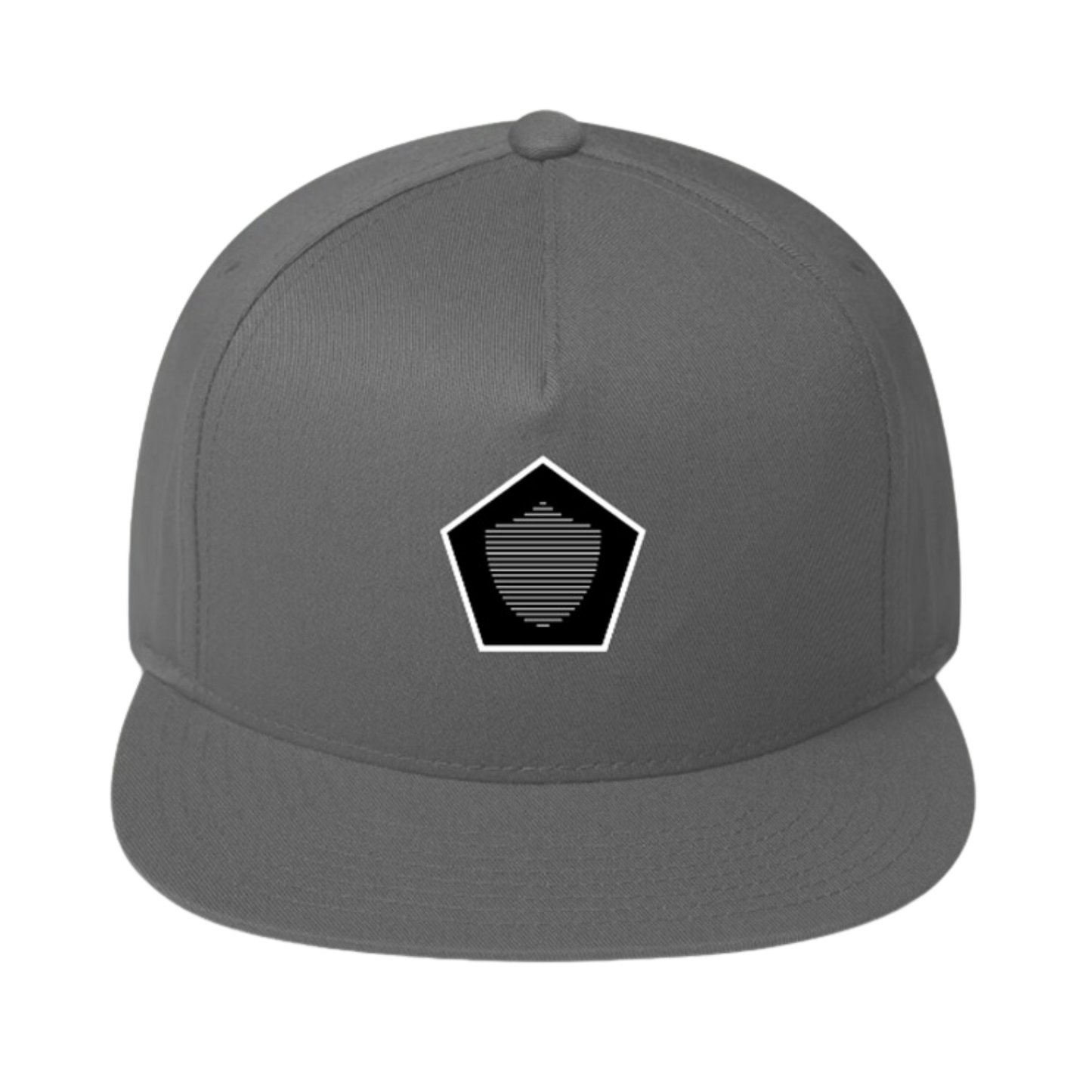 Flat Bill Cap, various colors. S+F signature shield logo design, reverse black pentagon.