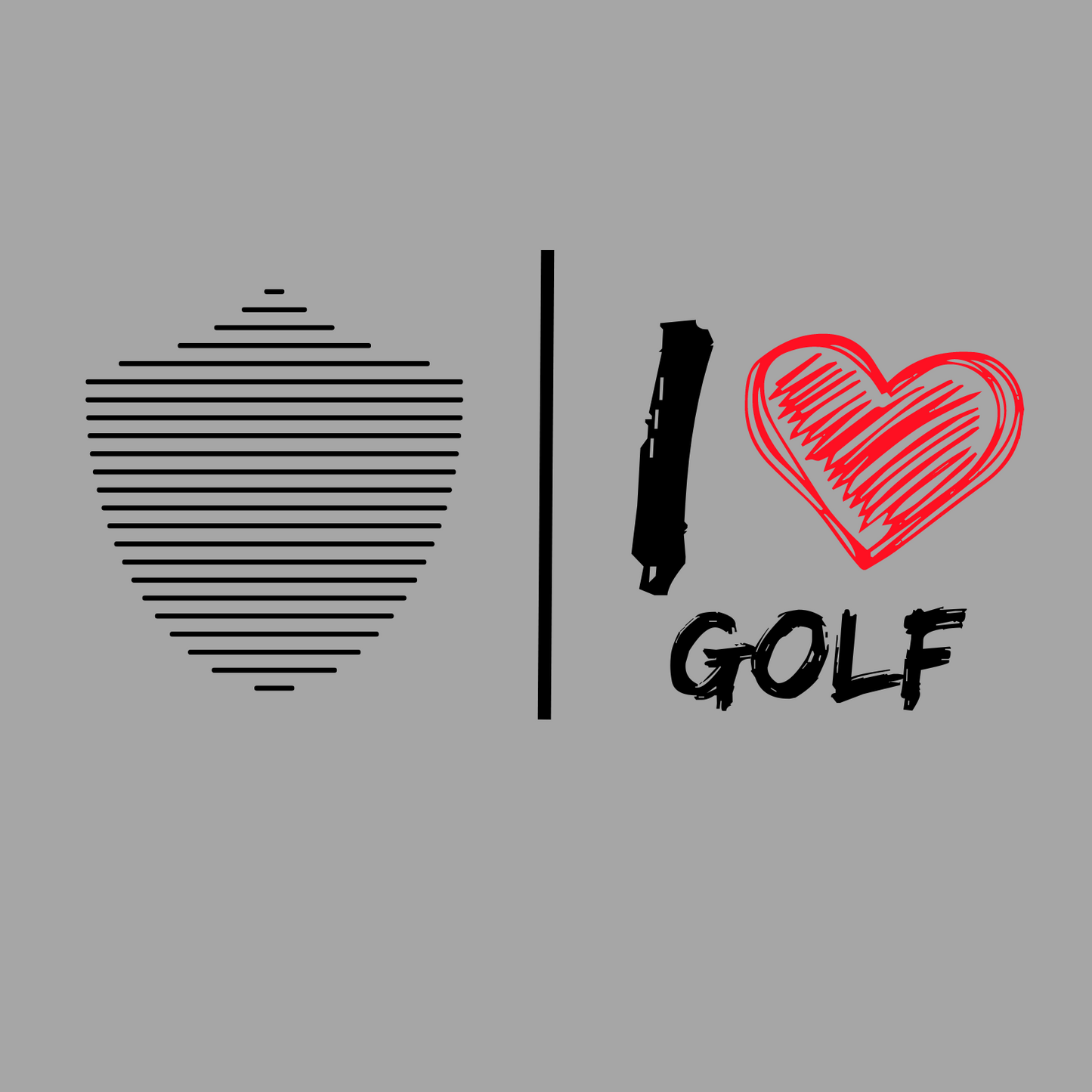 Men's golf tee, multiple colors. S+F custom logo design, golf love III.