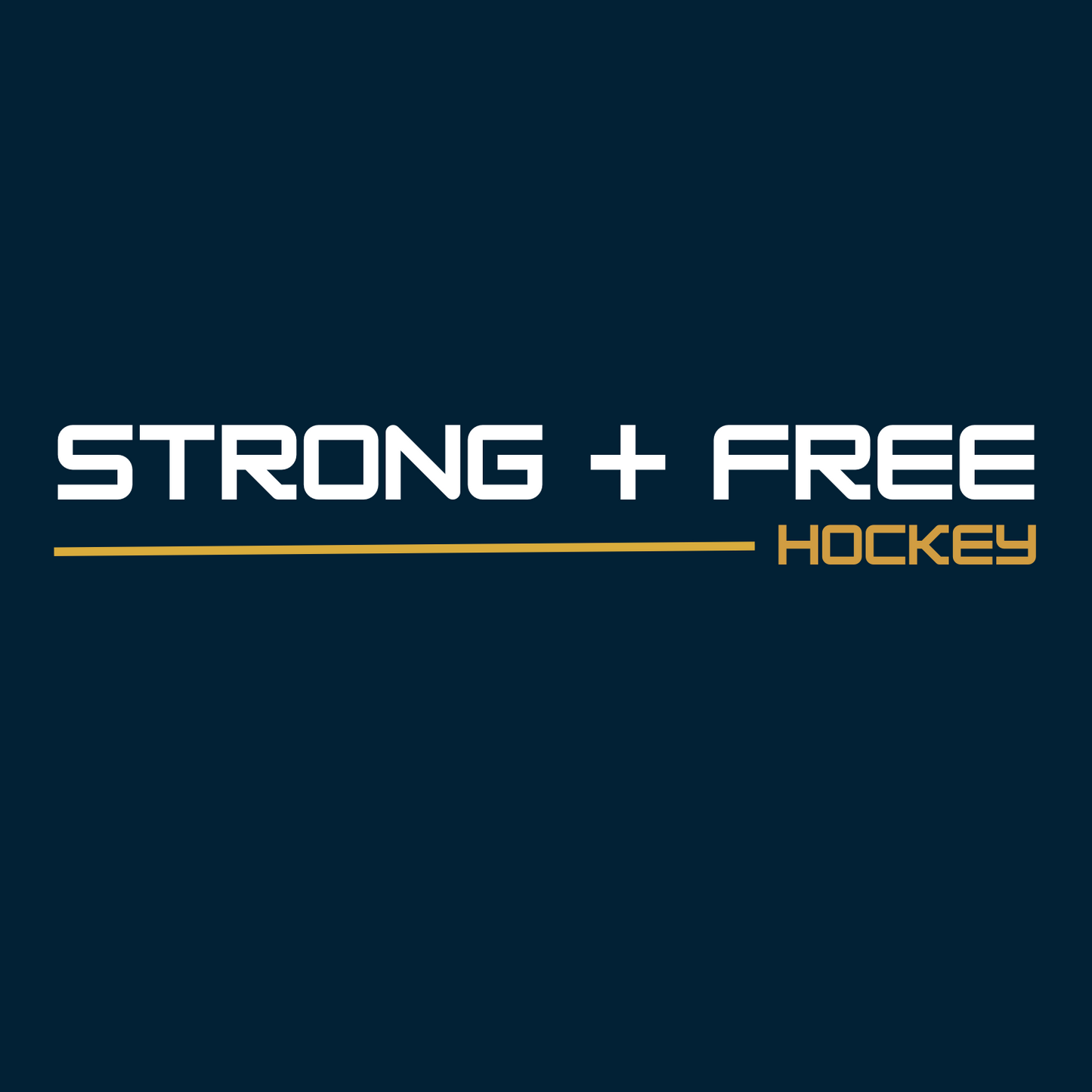 Men's hockey tee, multiple colors. S+F signature wordmark logo design.