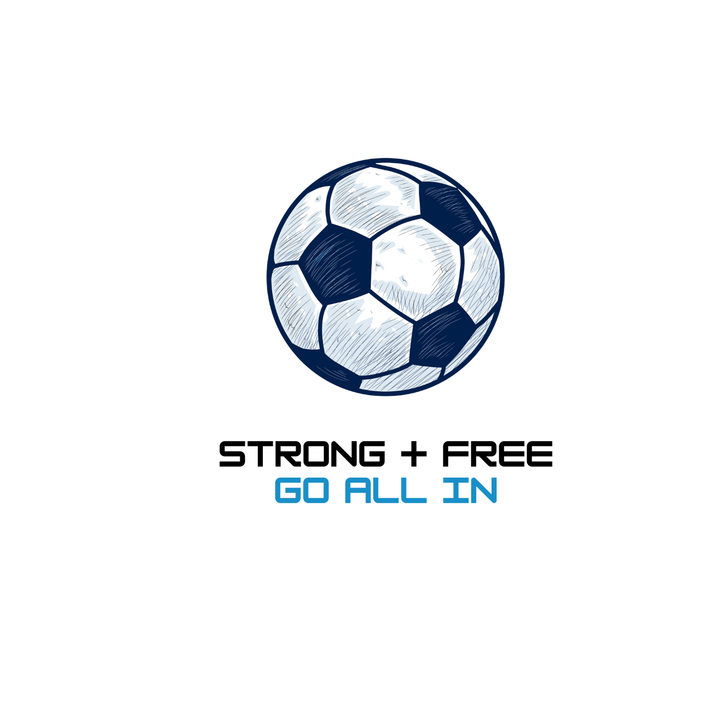 Soccer Tee, multiple colors. S+F custom logo design, ball art II.