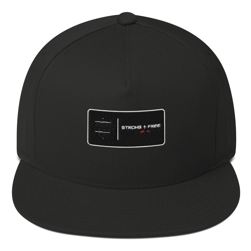 Flat Bill Cap, various colors. S+F signature shield logo design.