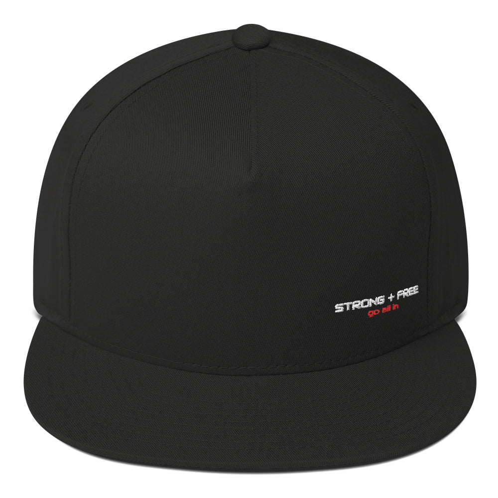 Flat Bill Cap, multiple colors. S+F signature wordmark logo design.