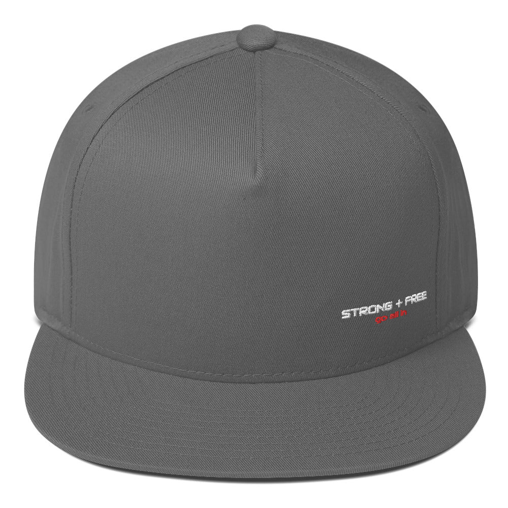 Flat Bill Cap, multiple colors. S+F signature wordmark logo design.