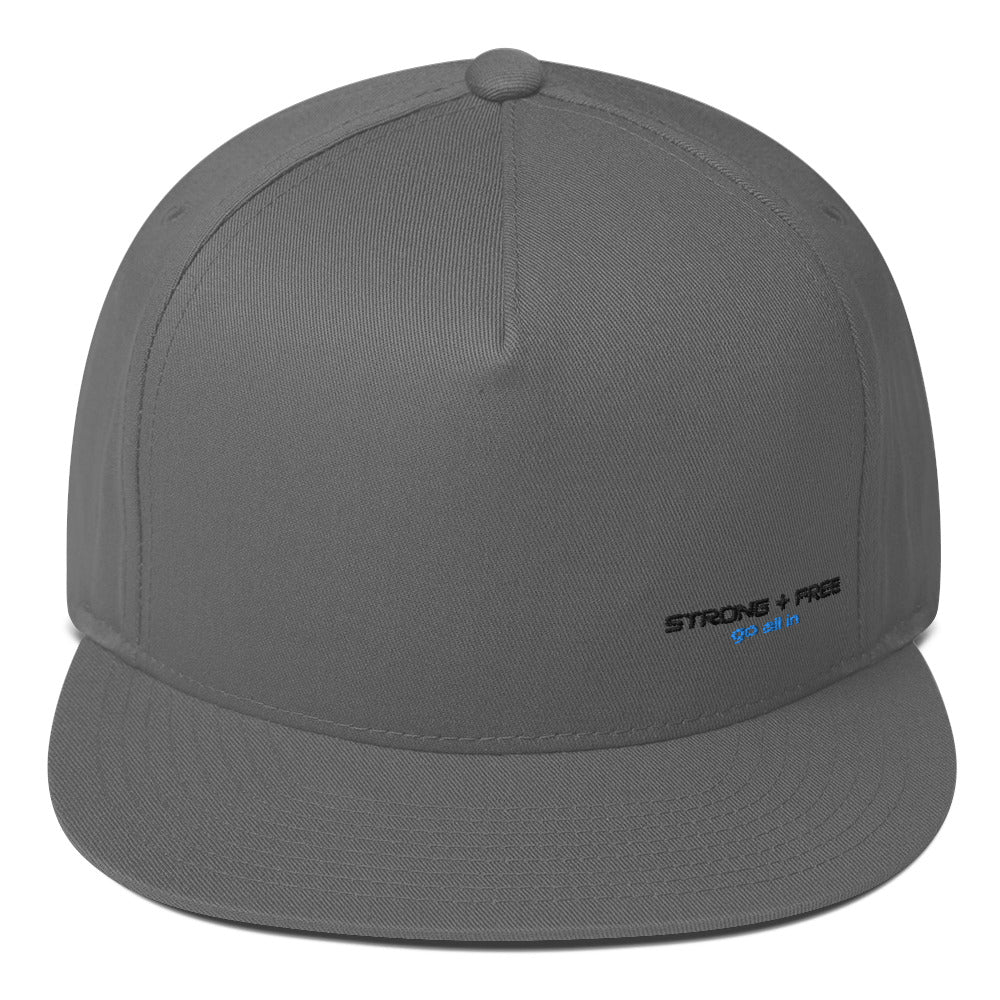 Flat Bill Cap, multiple colors. S+F signature wordmark logo design.