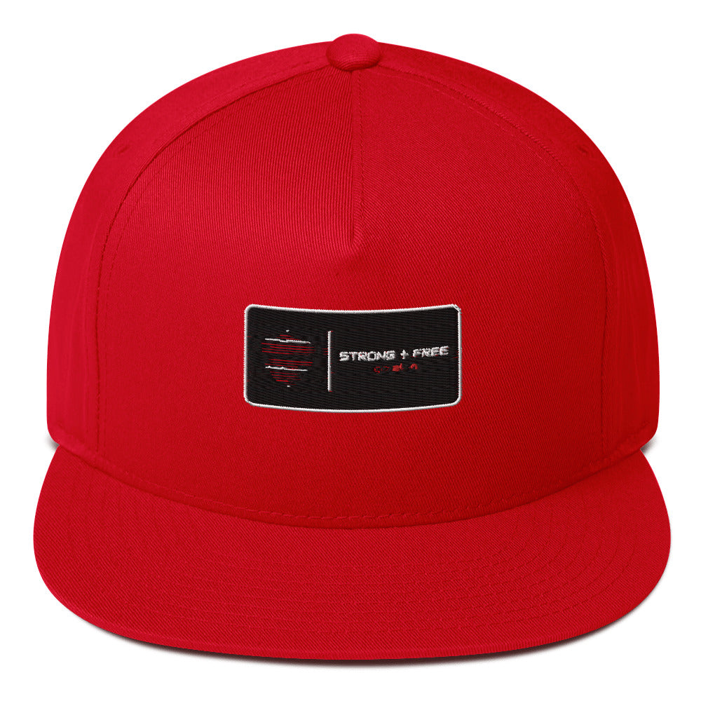 Flat Bill Cap, various colors. S+F signature shield logo design.