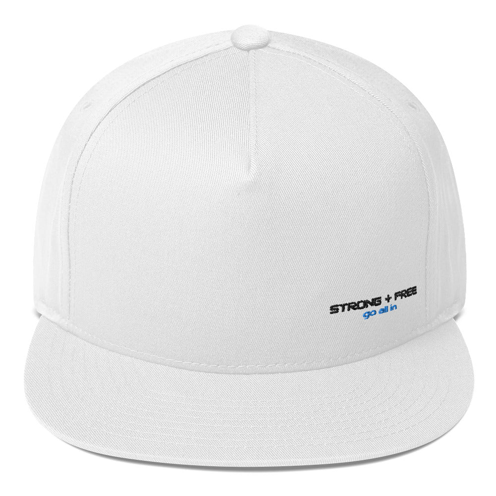 Flat Bill Cap, multiple colors. S+F signature wordmark logo design.