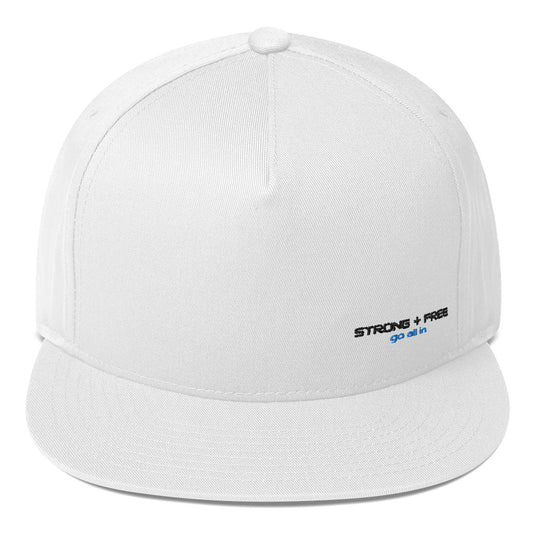 Flat Bill Cap, multiple colors. S+F signature wordmark logo design.