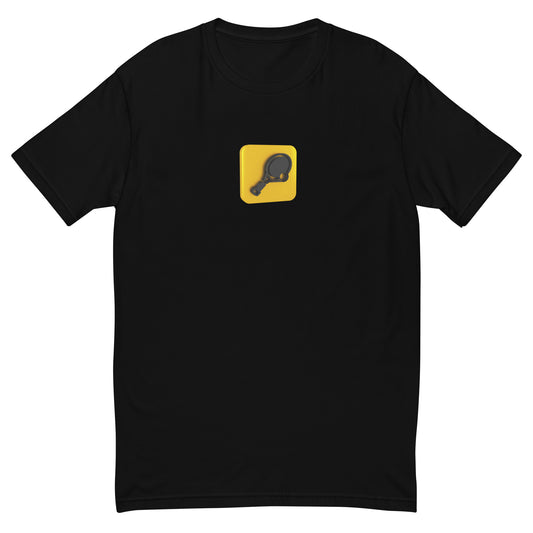 Tennis tee, multiple colors. S+F custom logo design, 3D icon.