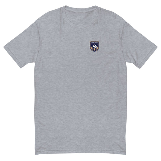 Football tee, various colors. S+F custom logo design, shield II.