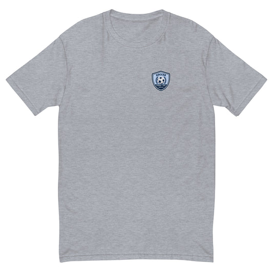 Soccer tee, various colors. S+F custom logo design, soccer shield I.