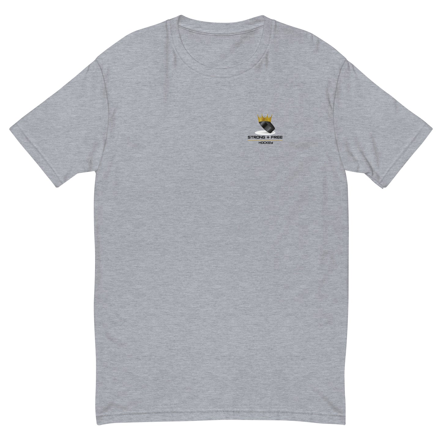 Hockey tee, various colors. S+F custom hockey logo design, crown logo.