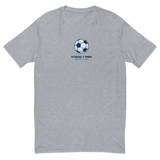 Soccer Tee, multiple colors. S+F custom logo design, ball art II.