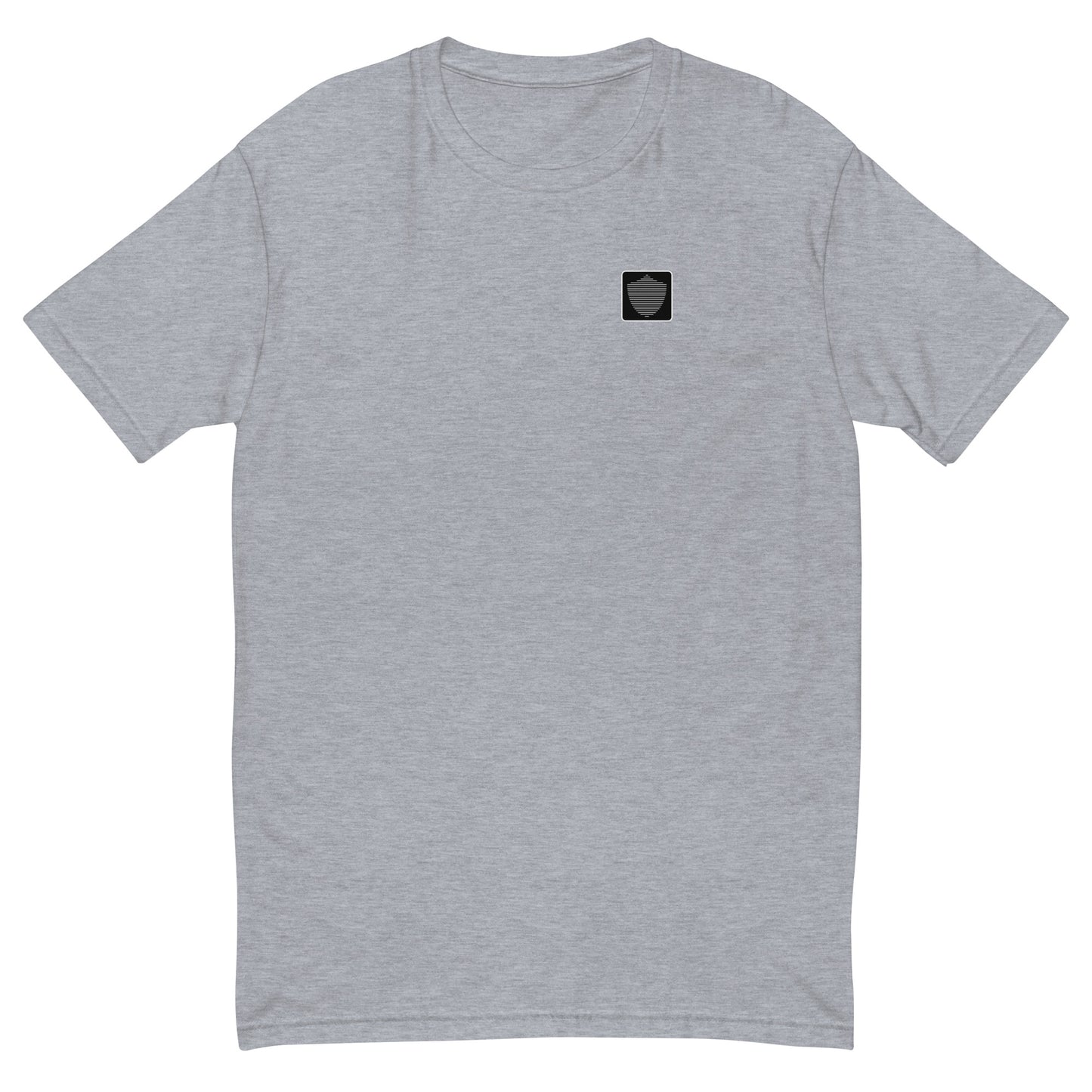 Men's short sleeve tee, various colors. S+F signature shield logo, reverse black icon.