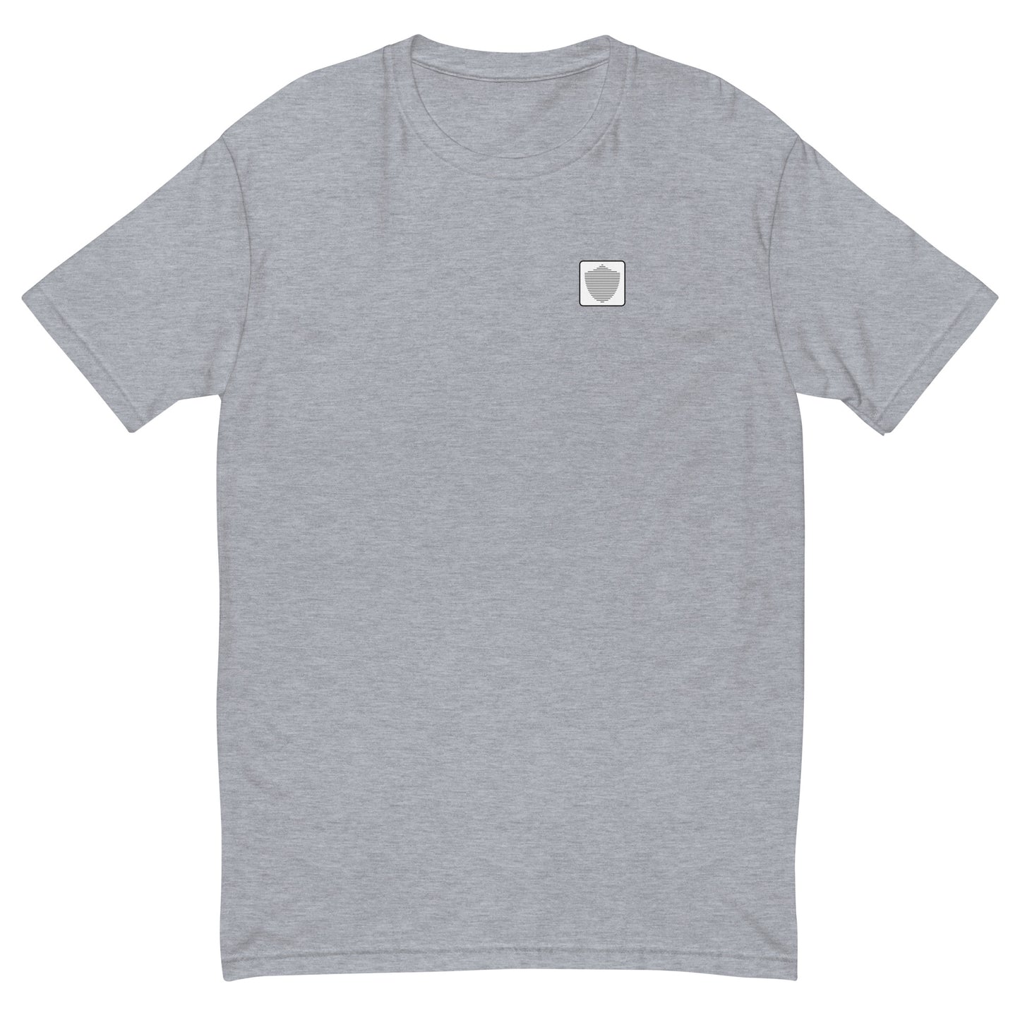 Men's short sleeve tee, various colors. S+F signature shield logo design, reverse white icon.