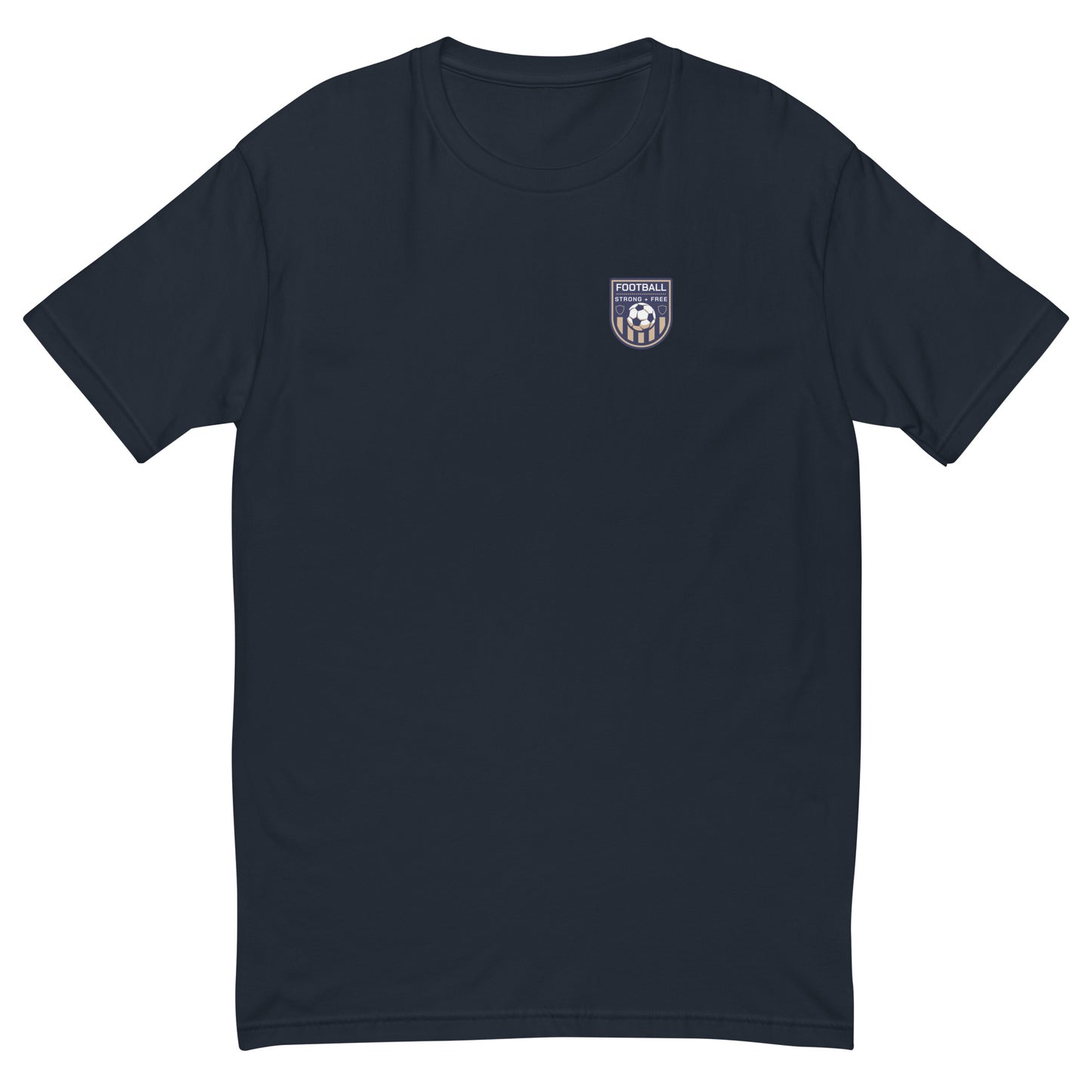 Football tee, various colors. S+F custom logo design, shield II.