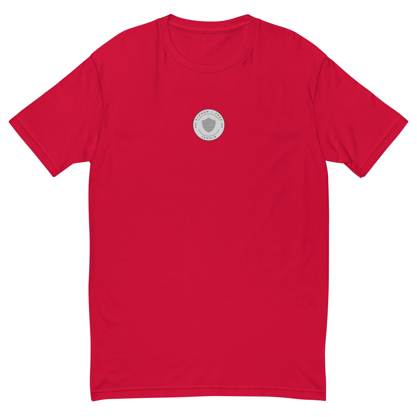 Tennis tee, various colors. S+F signature shield logo design, reverse grey crest.