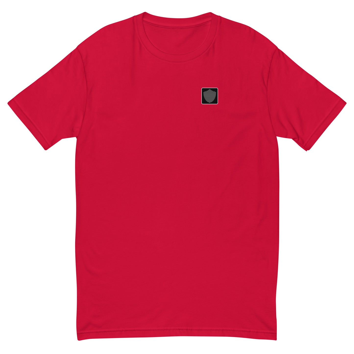 Men's short sleeve tee, various colors. S+F signature shield logo, reverse black icon.