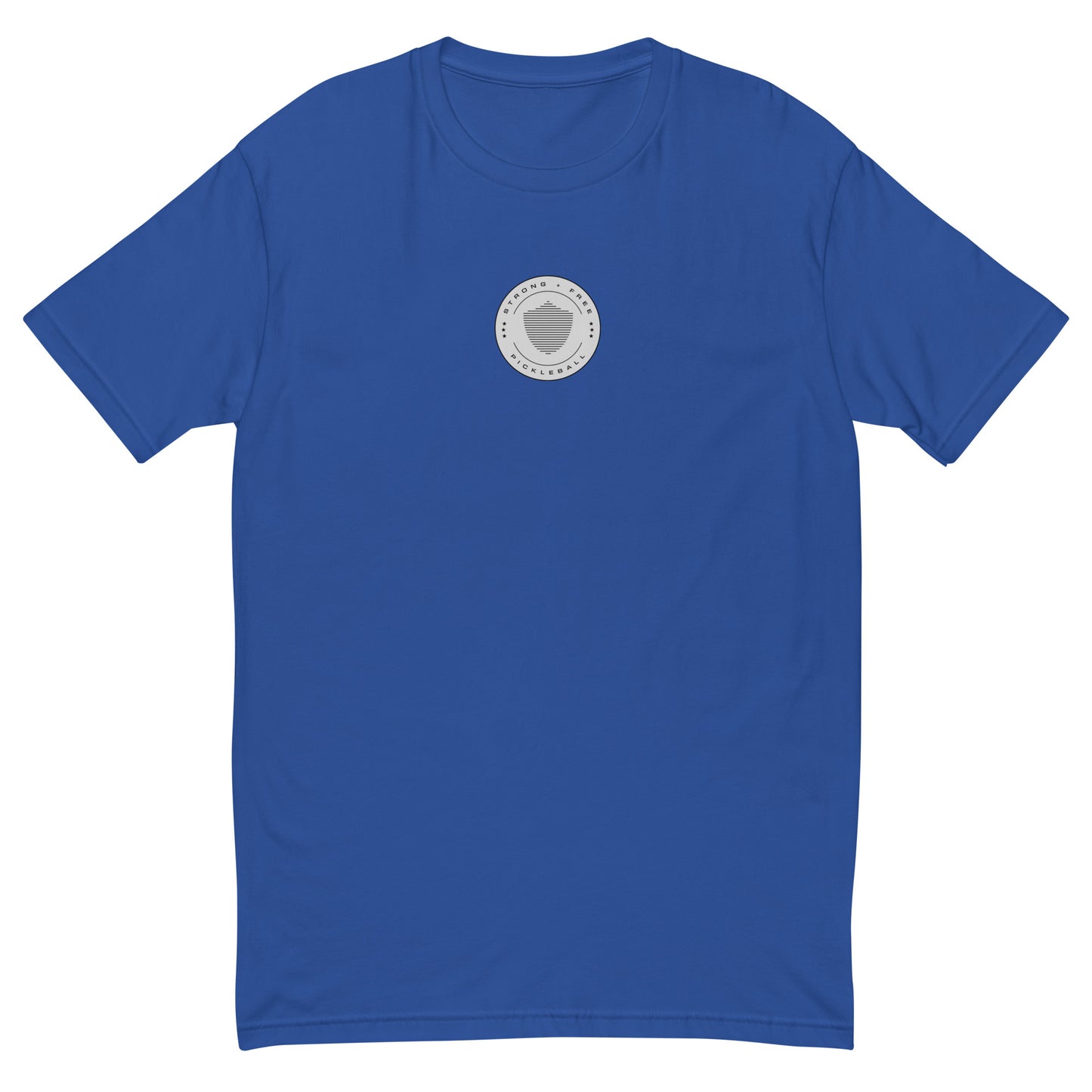 Men's tee, various colors. S+F signature shield logo design, reverse grey crest.