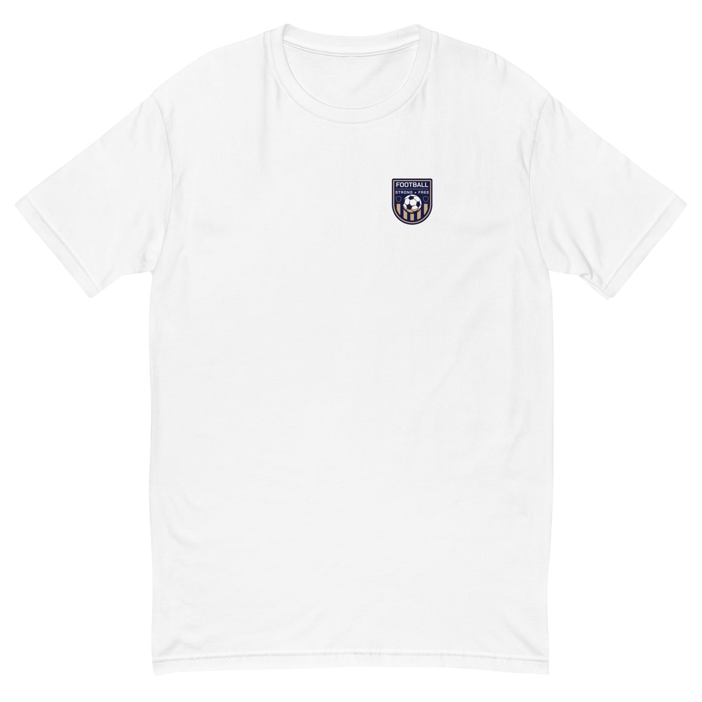 Football tee, various colors. S+F custom logo design, shield II.