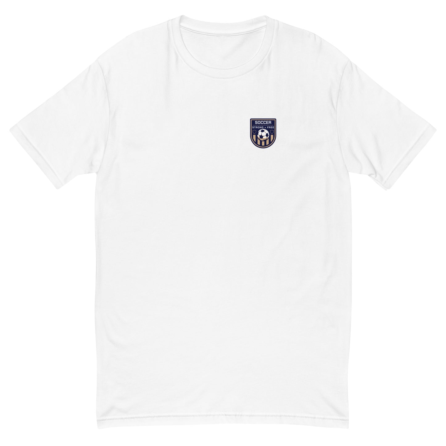 Soccer tee, various colors. S+F custom logo design, shield II.