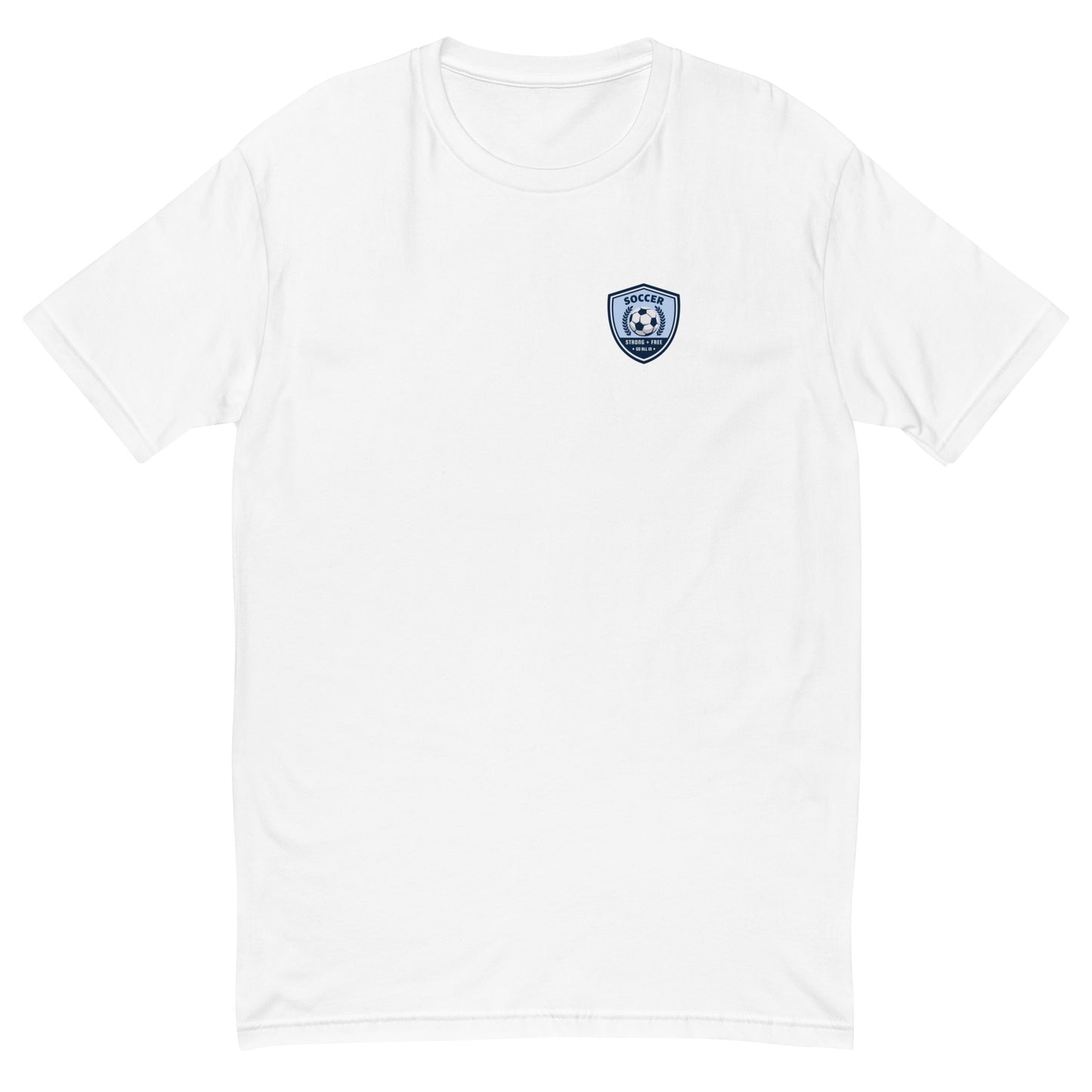 Soccer tee, various colors. S+F custom logo design, soccer shield I.