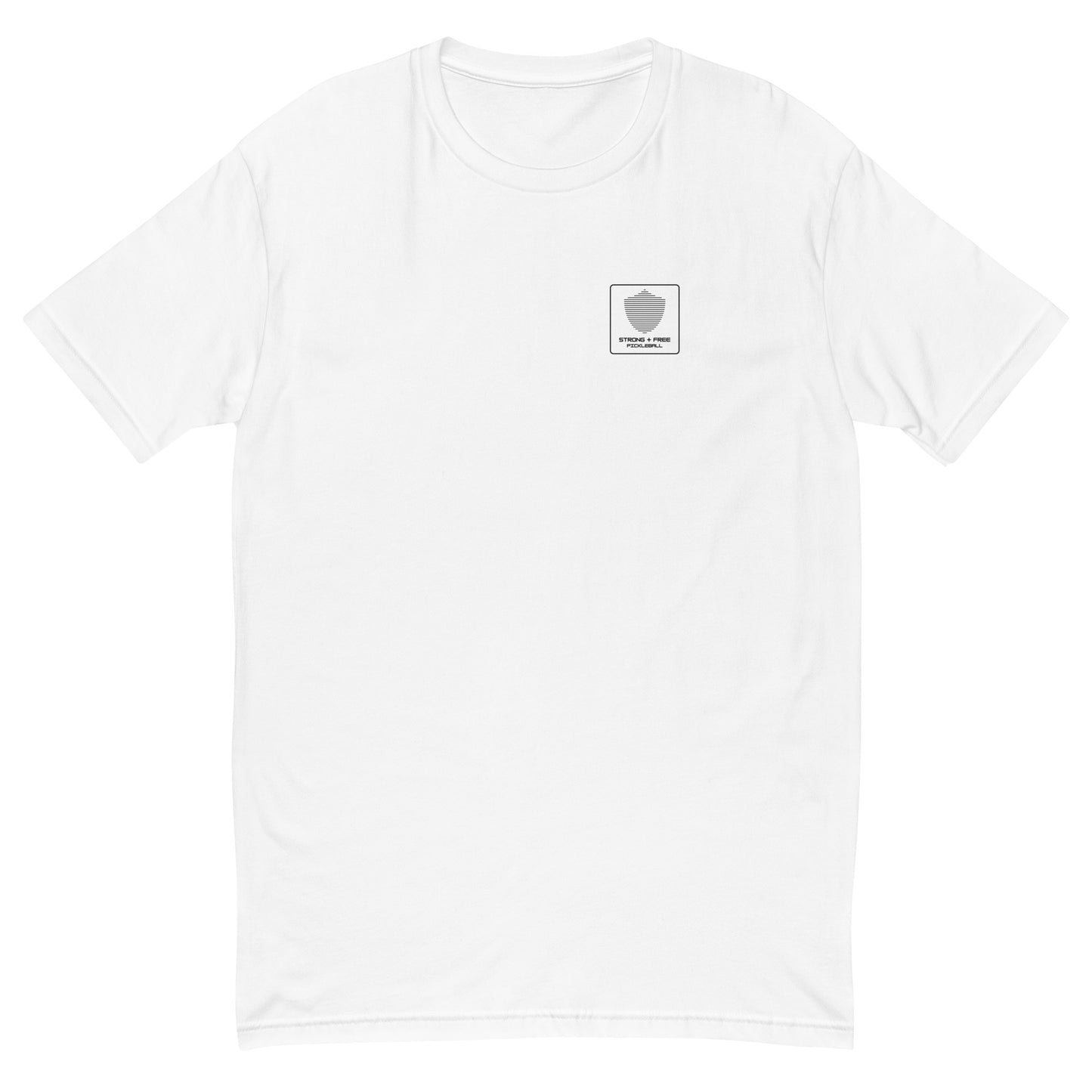 Men's tee, various colors. S+F signature shield logo design, reverse white icon.