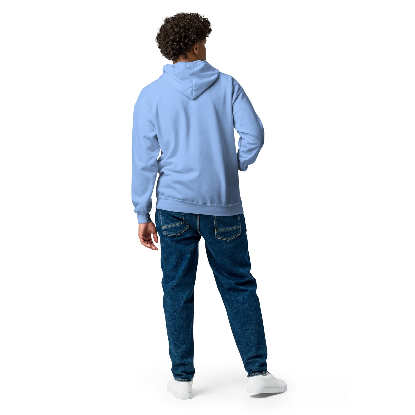 Men's Full Zip Hoodie, Black/Blue/Grey/White. S+F Reverse Shield Logo Design.