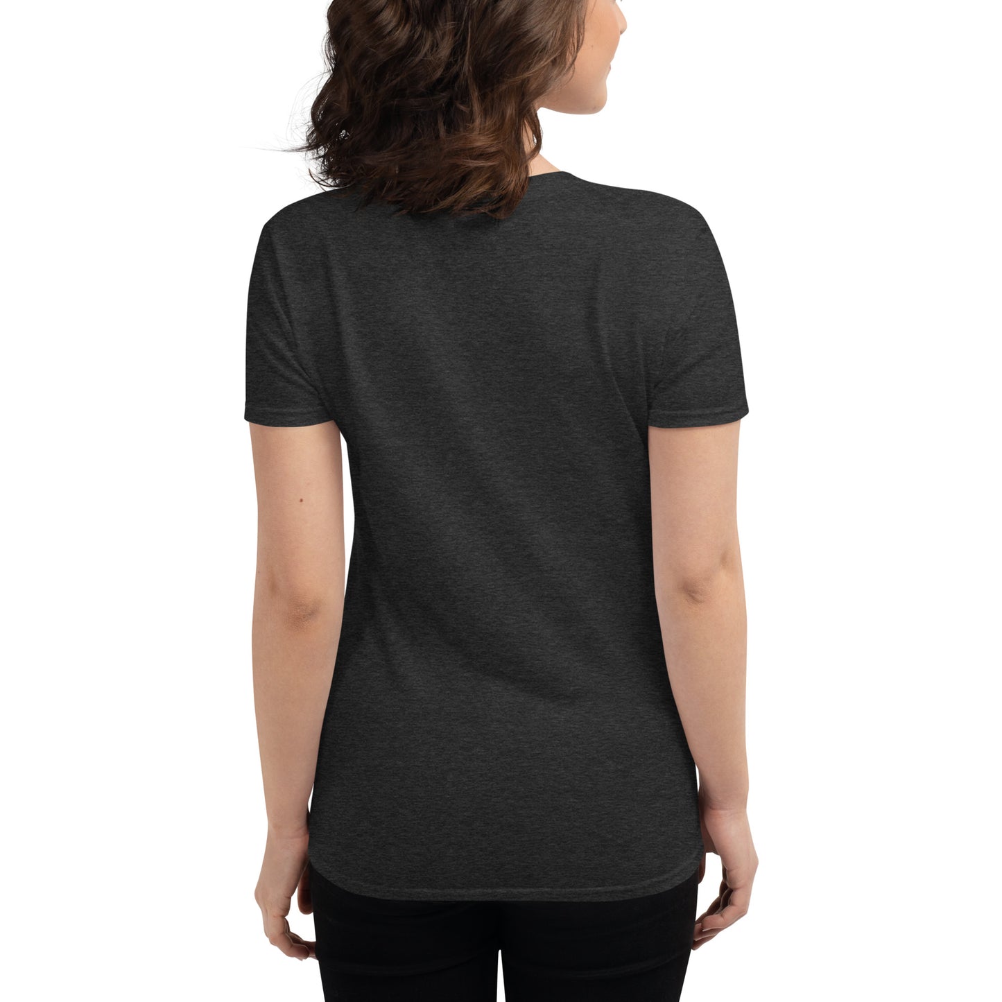 Women's short sleeve t-shirt, various colors. S+F signature wordmark logo design.